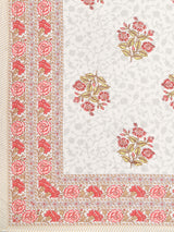 Extra Soft Percale Cotton Double King Floral Print Bedsheet with 2 Pillow Covers