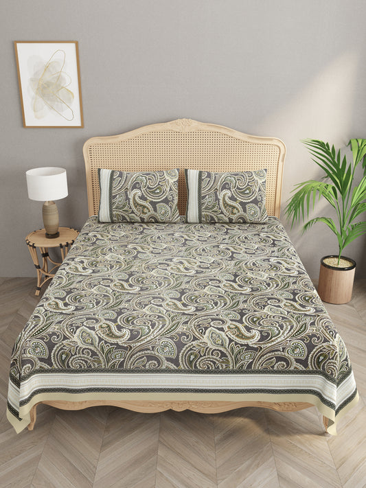 Double King Bedsheet with 2 Pillow Covers