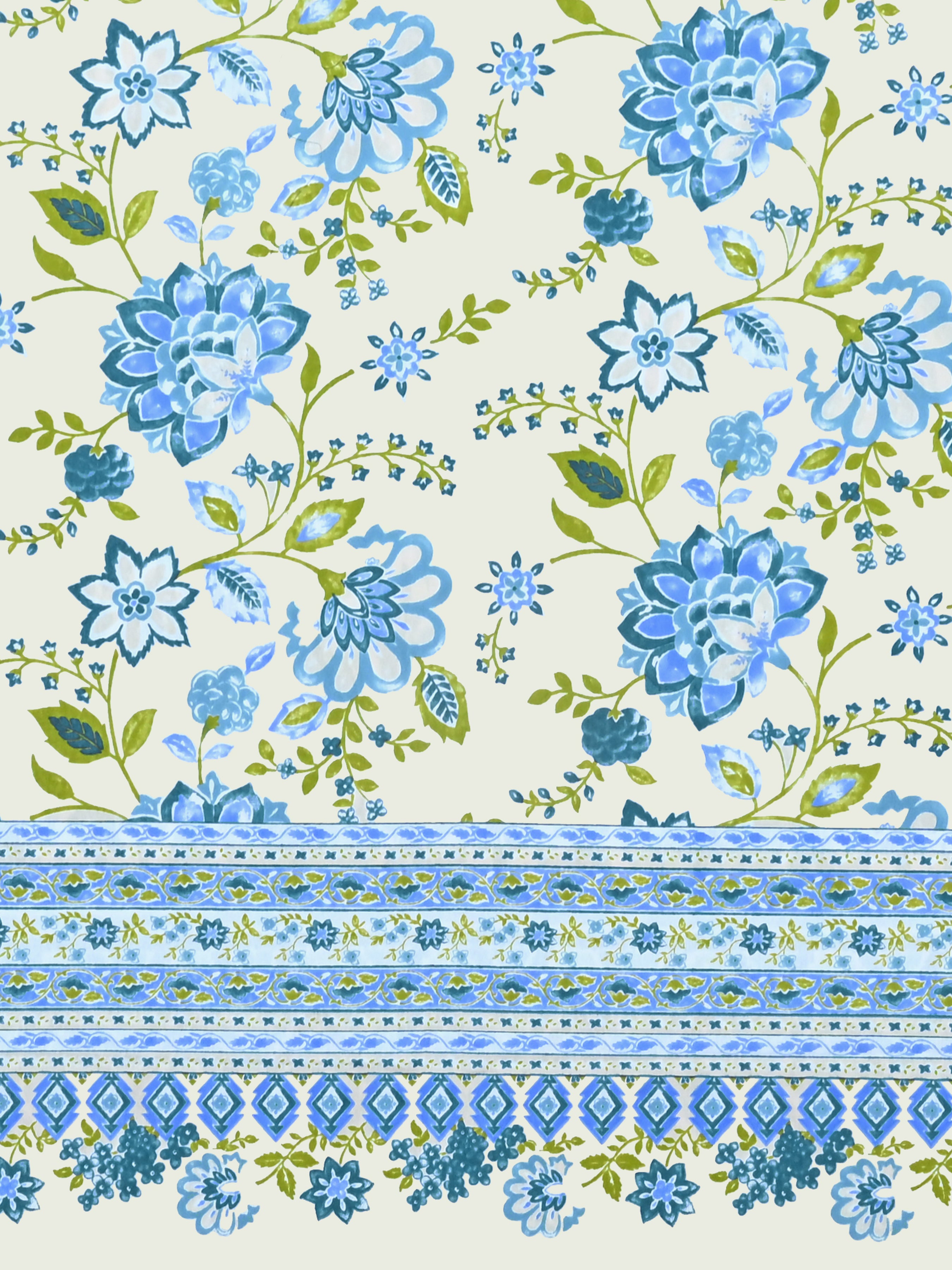 Cotton Printed Bedsheet with 2 Pillow Covers - (108 x 108 Inch)