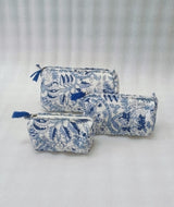 Set of 3 cosmetic bag/pouches with waterproof lining