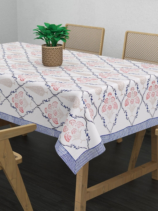 Handblock Printed Table Cover - 6 Seater (60X90 Inches)