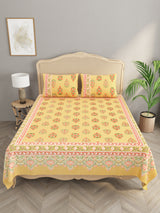 Double King Bedsheet with 2 Pillow Covers