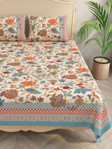 Double King Bedsheet with 2 Pillow Covers