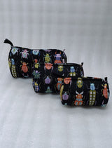 Set of 3 cosmetic bag/pouches with waterproof lining
