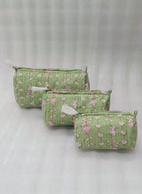 Set of 3 cosmetic bag/pouches with waterproof lining