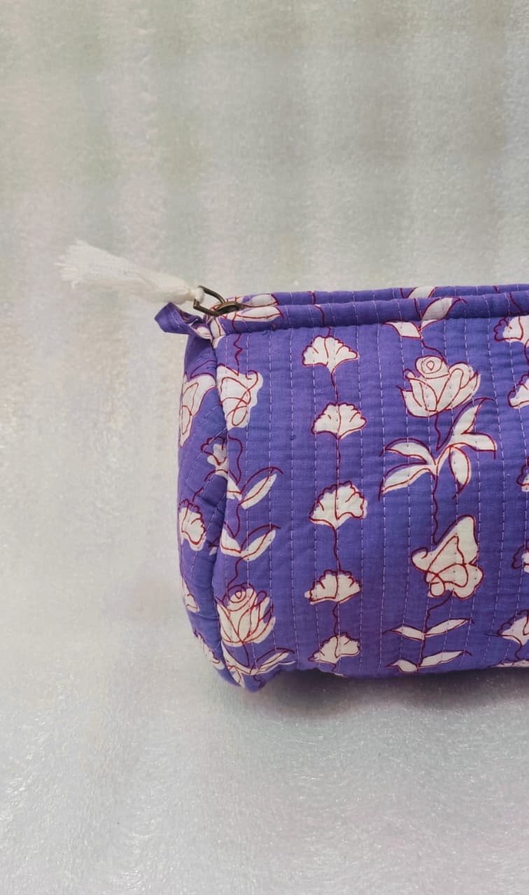 Set of 3 cosmetic bag/pouches with waterproof lining