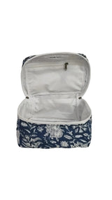 Handcrafted Quilted Makeup Organizer Bag | Cosmetic & Travel Vanity Case - 9x6.5x6.2 inches