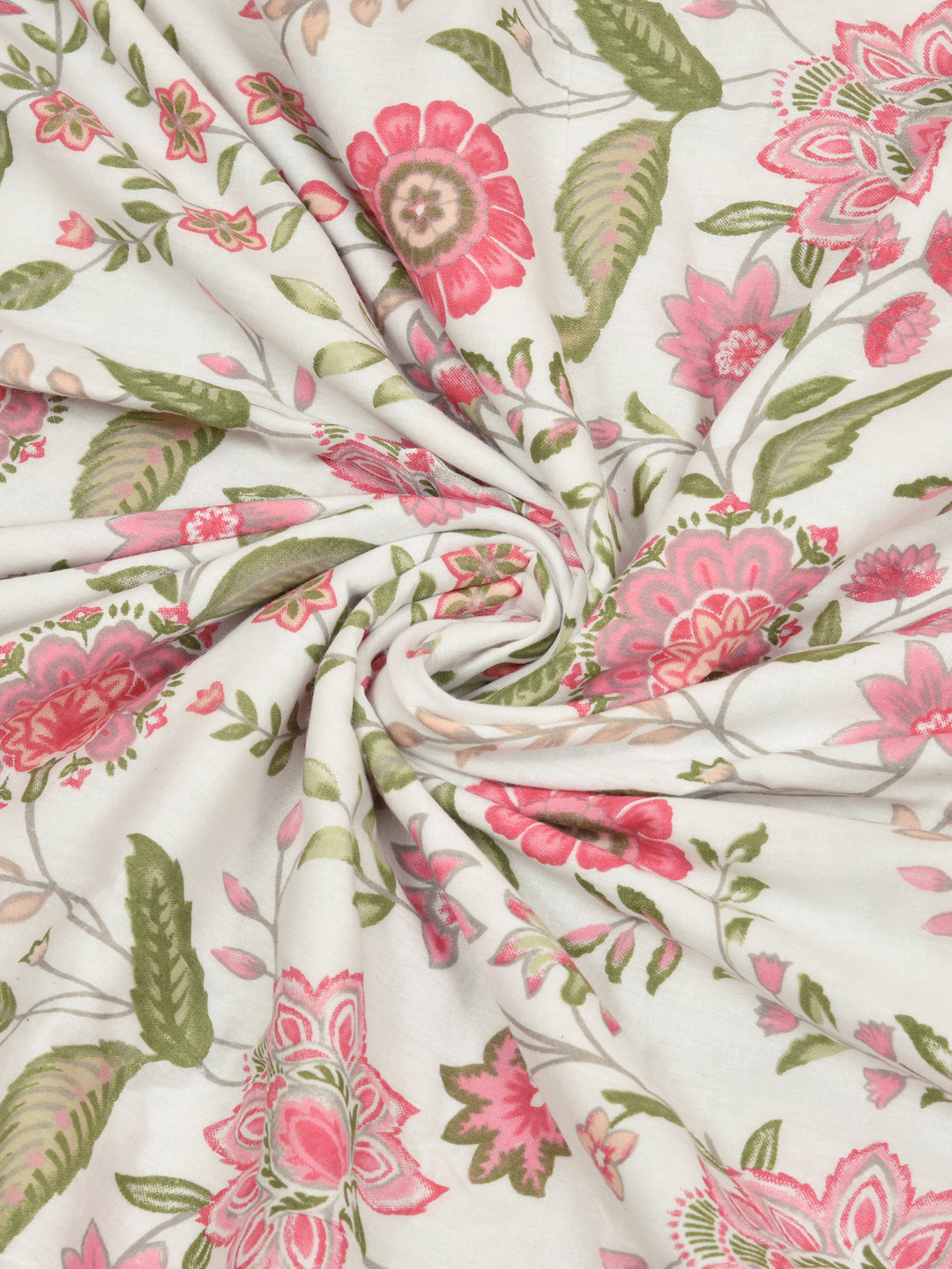 300 GSM Cotton Double Bed Reversible Dohar in floral print