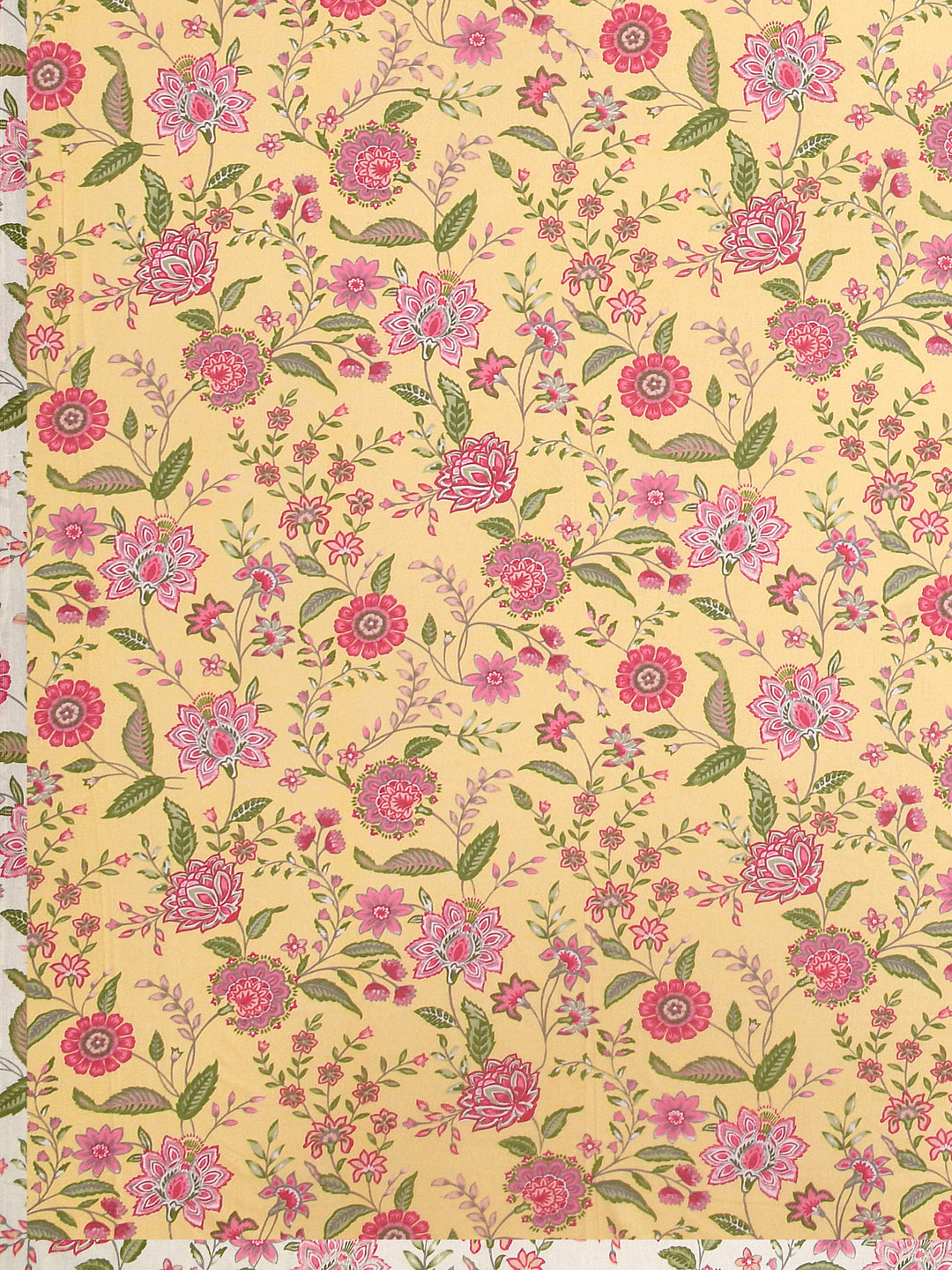 300 GSM Cotton Double Bed Reversible Dohar in floral print