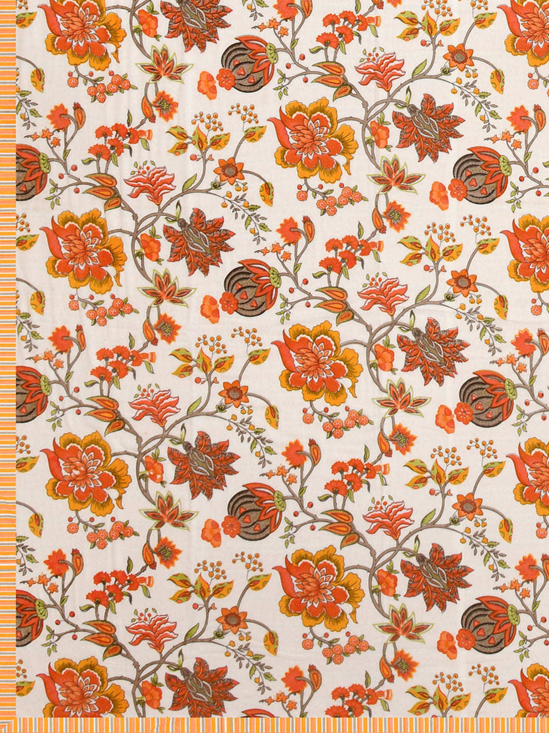 Double Bed Floral Print Reversible Dohar/AC Blanket in Thick Cotton
