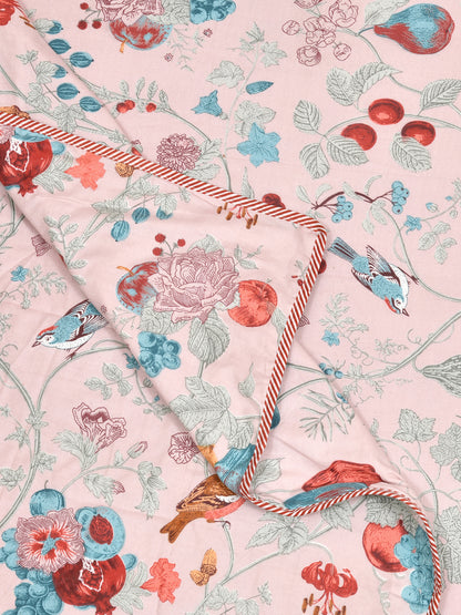 Double Bed Floral Print Reversible Cotton Dohar/AC Blanket