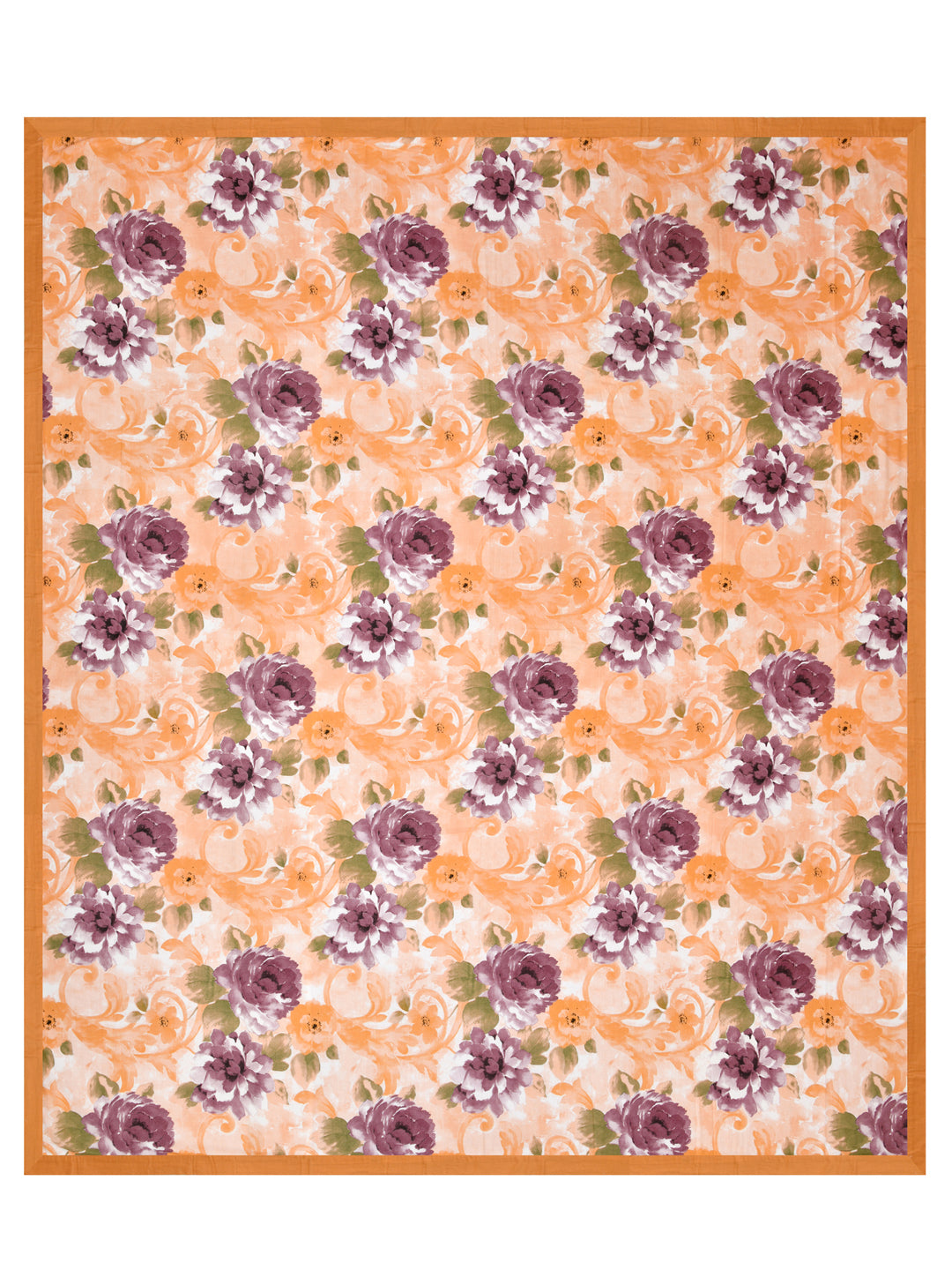 Double Bed Floral Print Reversible Dohar/AC Blanket in Thick Cotton