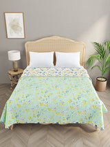 300 GSM Cotton Double Bed Reversible Dohar in floral print
