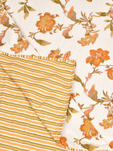 Double Bed Floral Print Reversible Dohar/AC Blanket in Thick Cotton