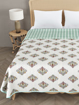 90X108 inches Double Bed Floral Print Reversible Dohar/AC Blanket