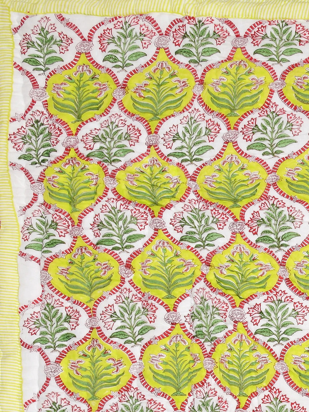 Double King Handblock printed Cotton Jaipuri Razai/Quilt