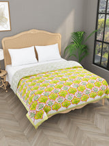 Double King Handblock printed Cotton Jaipuri Razai/Quilt
