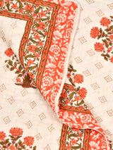 Floral Printed Double Bed Cotton Quilt with cotton filling