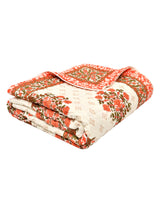 Floral Printed Double Bed Cotton Quilt with cotton filling