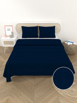 Premium Slub Cotton Bed Cover with 2 Pillow Covers