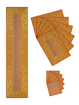 Banarasi Table Set with 1 Runner, 6 mats and 6 coasters
