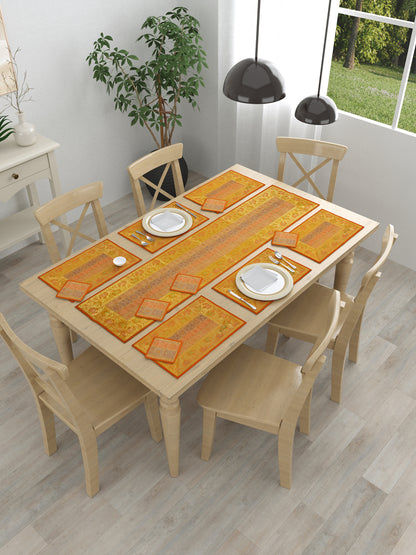 Banarasi Table Set with 1 Runner, 6 mats and 6 coasters