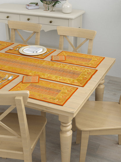 Banarasi Table Set with 1 Runner, 6 mats and 6 coasters