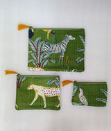 Set of 3 cosmetic Flat pouches