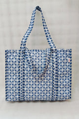 Handblock Printed Quilted Tote Bag without zip/button 17x18x 6 inches