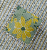 Handblock Printed Quilted Tote Bag without zip/button 17x18x 6 inches