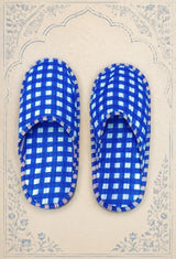 Gift Box With Handblock Print Cotton Robe Gift Set with Sleep Mask, Slippers & Headband