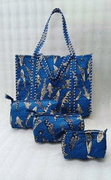 Tote Bag with set of 3 Pouches