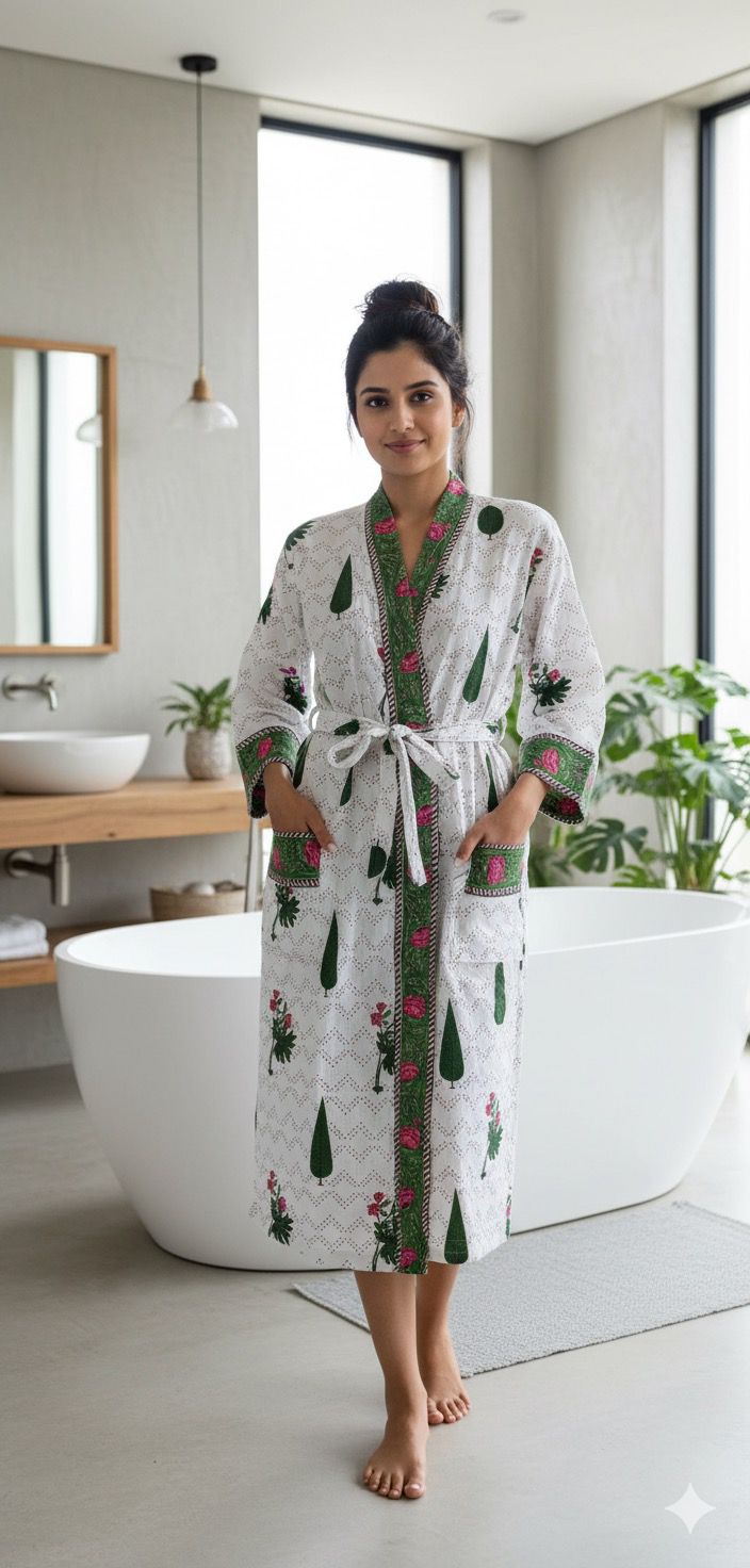 Gift Box – 1 Unisex Bathrobe, 1 Bath Towel, 2 hand Towels
