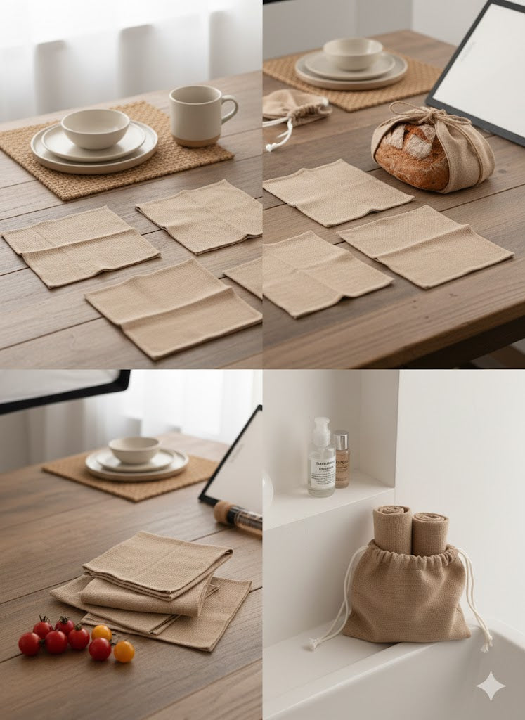 Napkin Set of 6 with Potli Bag