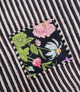 Handblock Printed Quilted Tote Bag with concealed zip ( 17x18x 6 inches)
