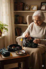 Set of 3 cosmetic bag/pouches with waterproof lining