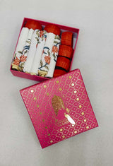 Gift Box with 6 Cotton napkin & wooden napkin rings