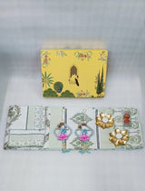 Diwali Gift Box | 1 Super Soft Percale Bedsheet, 1 Pair Door Hanging, 2 Metal Diyas, 2 Laddoo Candles