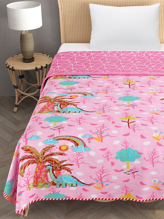 60X90 Inches Reversible Kids Print Cotton Dohar-09