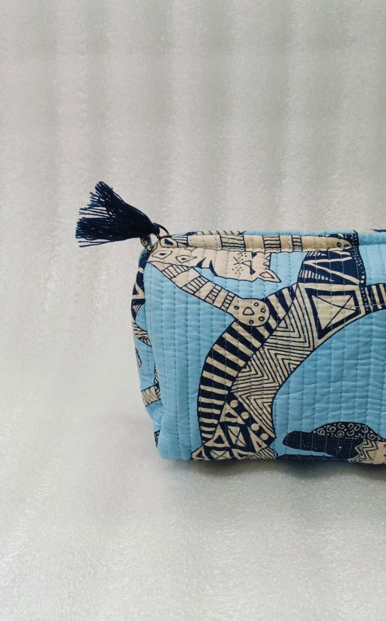 Set of 3 cosmetic bag/pouches with waterproof lining