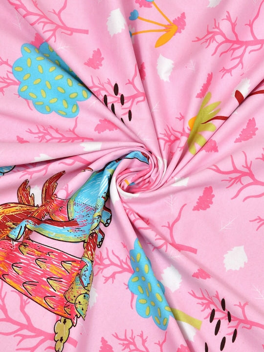 60X90 Inches Reversible Kids Print Cotton Dohar-09