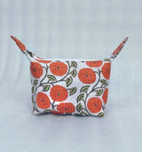 Quilted Block Printed Hobo Pouch with Zip closure and Snap Button