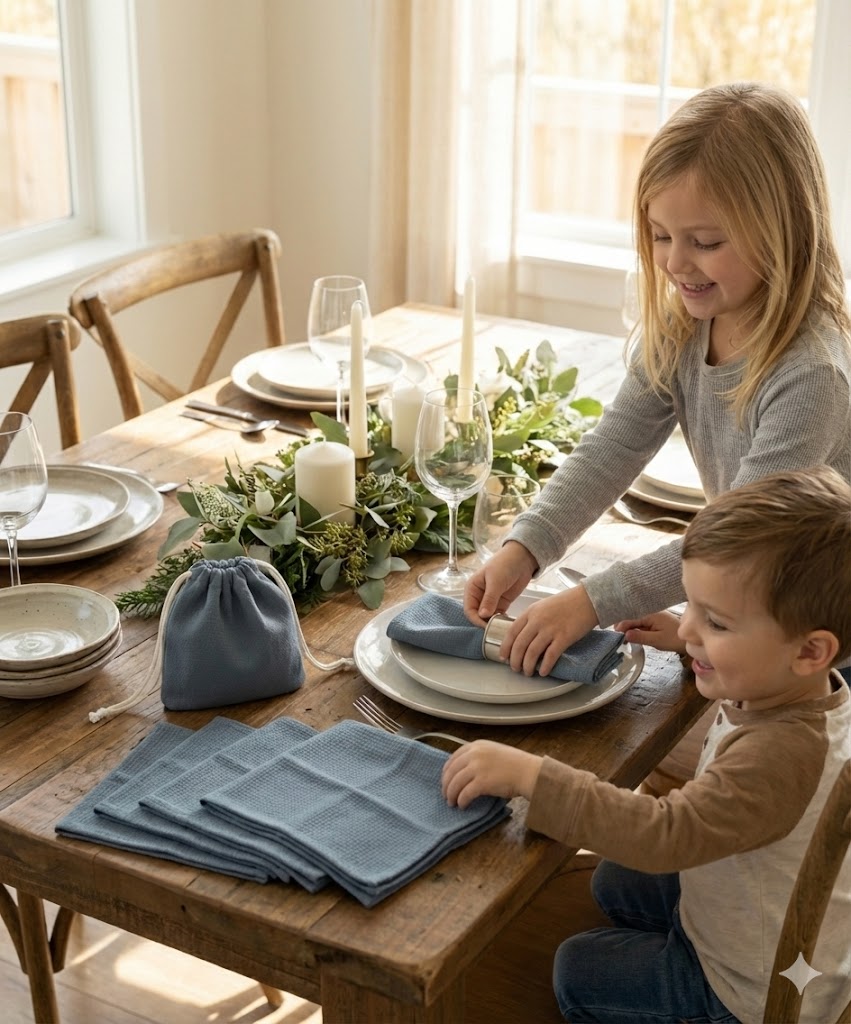 Napkin Set of 6 with Potli Bag