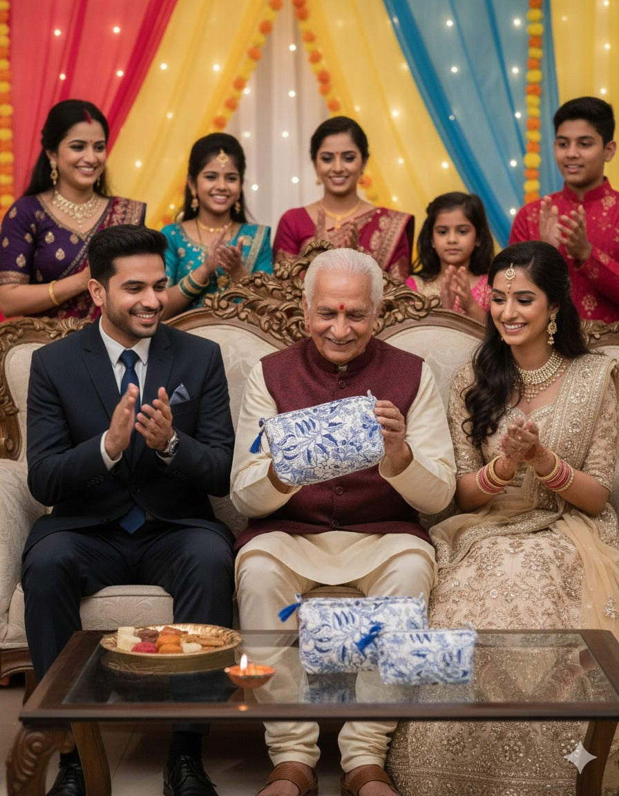 Set of 3 cosmetic bag/pouches with waterproof lining