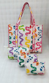 Tote Bag with set of 3 Pouches