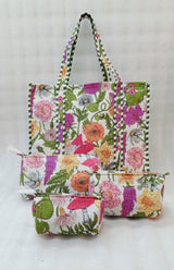 Tote Bag with set of 3 Pouches