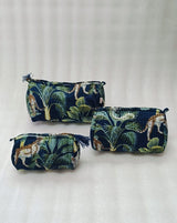 Set of 3 cosmetic bag/pouches with waterproof lining