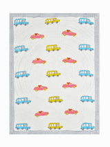 Handblock Printed Cotton Reversible Crib Blanket for Babies - 40X60 Inches