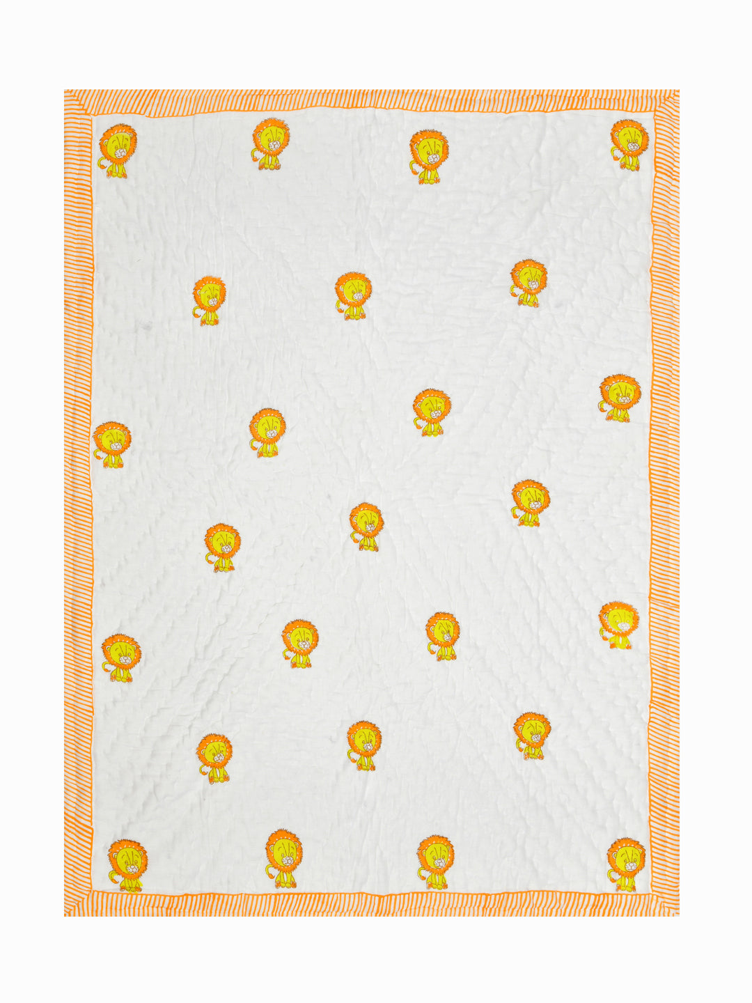 Handblock Printed Cotton Reversible Crib Blanket for Babies - 40X60 Inches