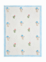 Handblock Printed Cotton Reversible Crib Blanket for Babies - 40X60 Inches